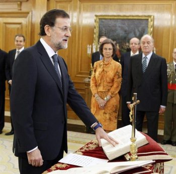 Rajoy jurando su cargo