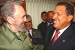 Fidel Castro con Hugo Chávez